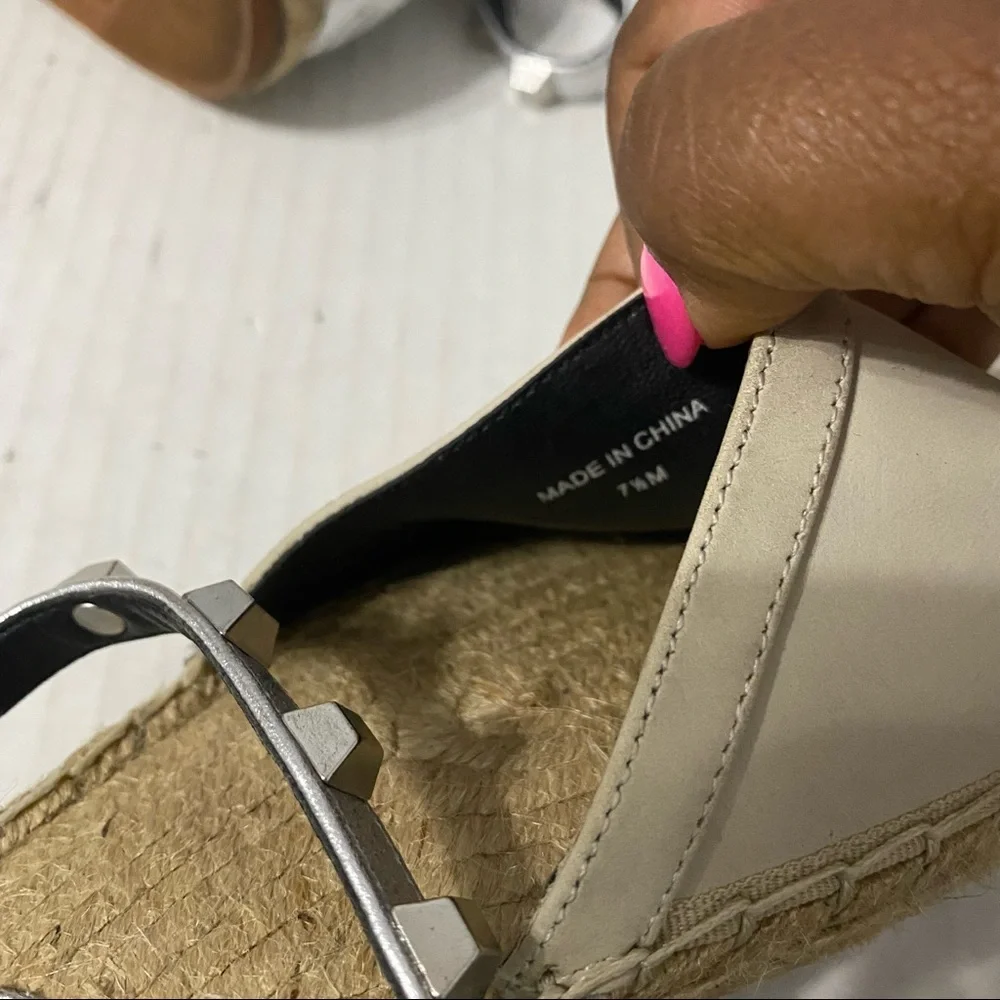 Rebecca Minkoff Gilles Studded Espadrilles Size 7.5 - Picture 9 of 9